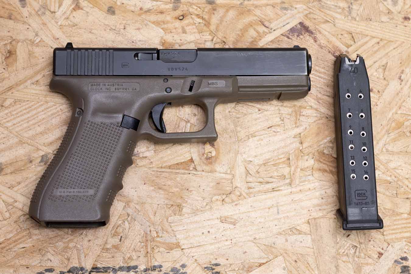 GLOCK 22 Gen4 40 S&W Police Trade-In FDE Frame