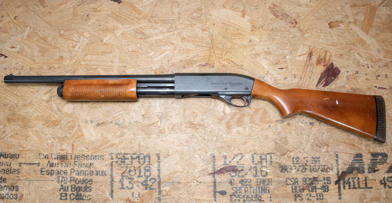 REMINGTON 870 Wingmaster 12 Gauge Police Trade-In Shotgun with Wood Stock