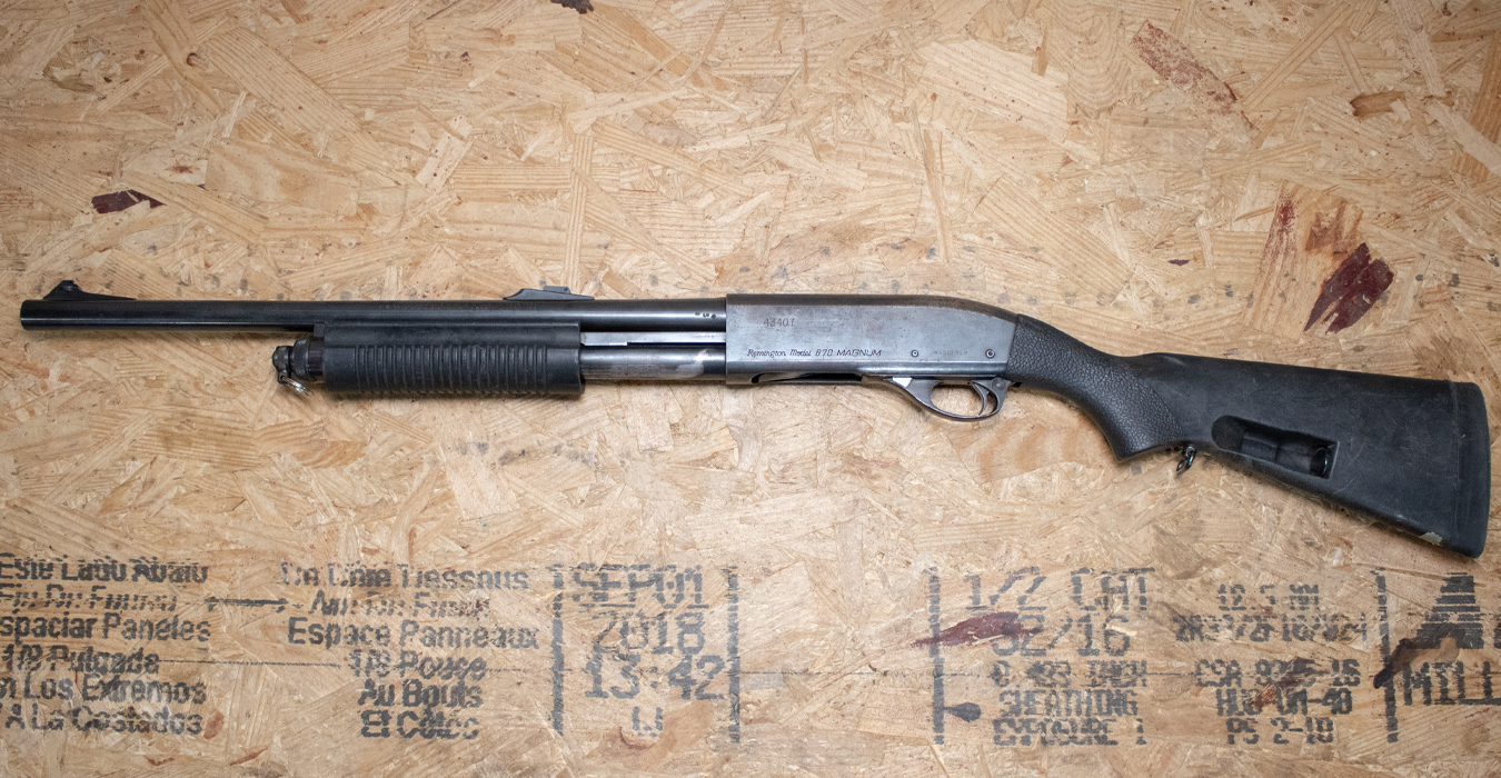 REMINGTON 870 Magnum 12 Gauge Police Trade-In Shotgun with Speedfeed Stock