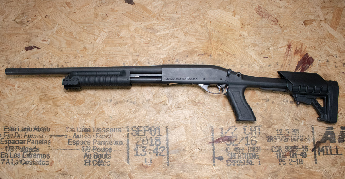 REMINGTON 870 Magnum 12 Gauge Police Trade-In Shotgun with Telescoping Stock