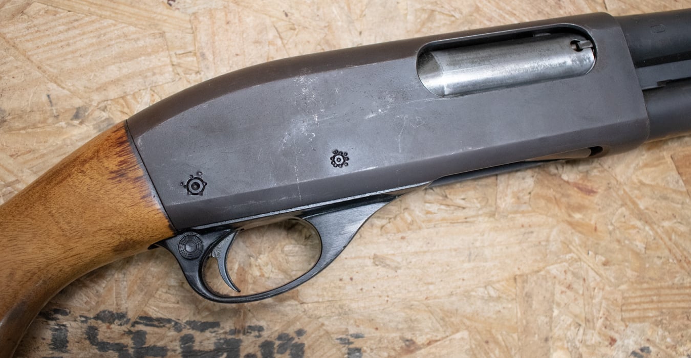 REMINGTON 870 Magnum 12 Gauge Police Trade-In Shotgun with Extended Magazine, Wood Stock