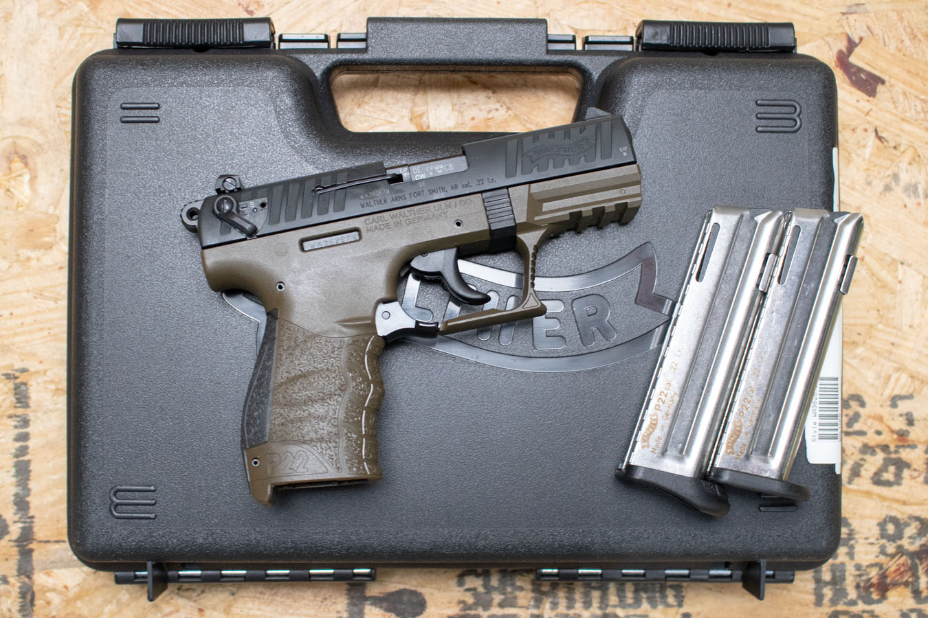 WALTHER P22CA 22LR Used Trade-In Pistol w/Dark Earth Frame and Two Magazines (CA Approved)
