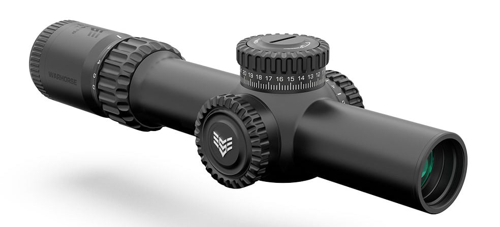 SWAMPFOX OPTICS WARHORSE LPVO 1-6X24MM FFP ILLUMINATED RIFLE SCOPE