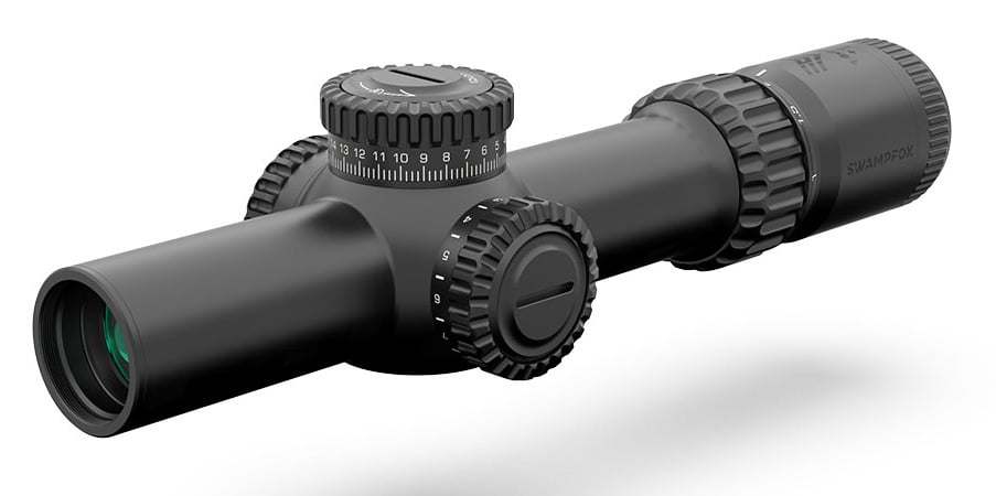 SWAMPFOX OPTICS WARHORSE LPVO 1-6X24MM FFP ILLUMINATED RIFLE SCOPE