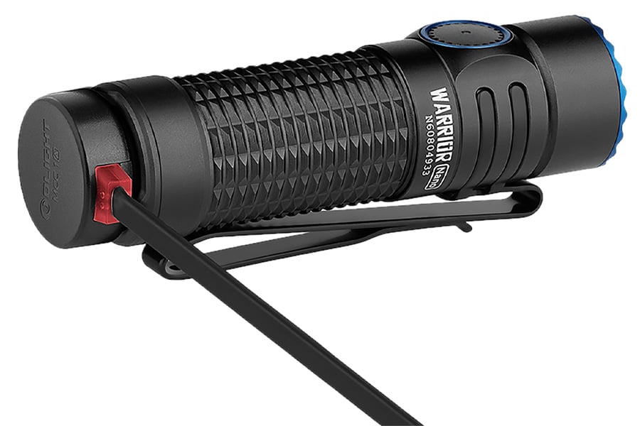 OLIGHT Warrior Nano Black Anodized 15/60/400/600/1,200 Lumens White LED