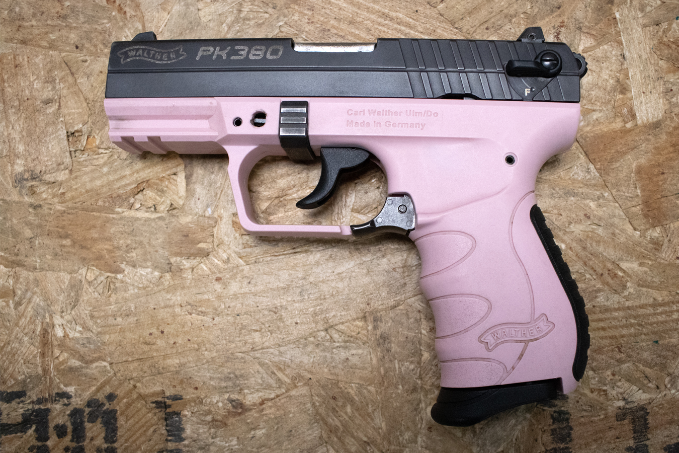WALTHER PK380 380ACP Police Trade-In Pistol with Pink Frame
