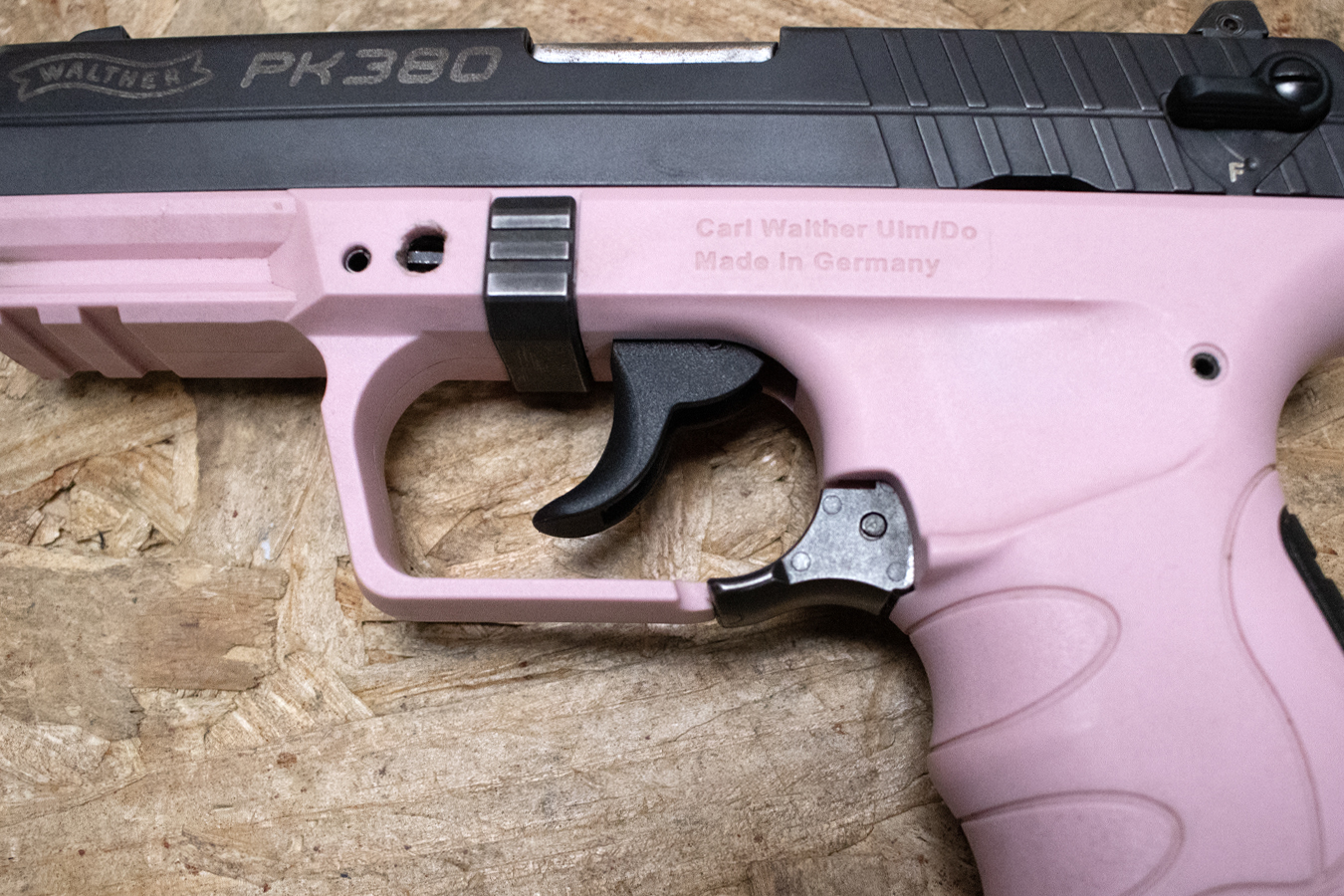 WALTHER PK380 380ACP Police Trade-In Pistol with Pink Frame