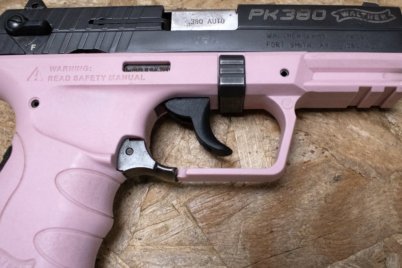 WALTHER PK380 380ACP Police Trade-In Pistol with Pink Frame