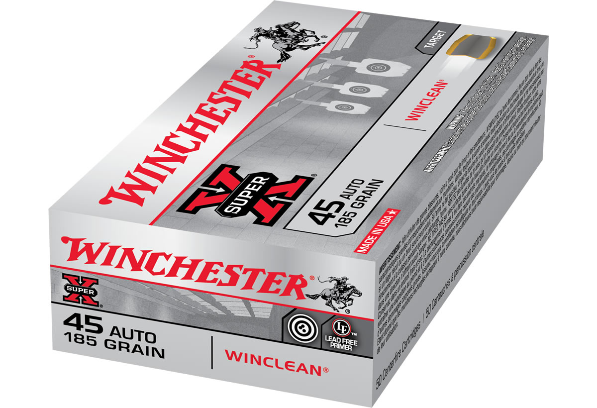 WINCHESTER AMMO 45 Auto 185 gr Winclean BEB Super-X 50/Box