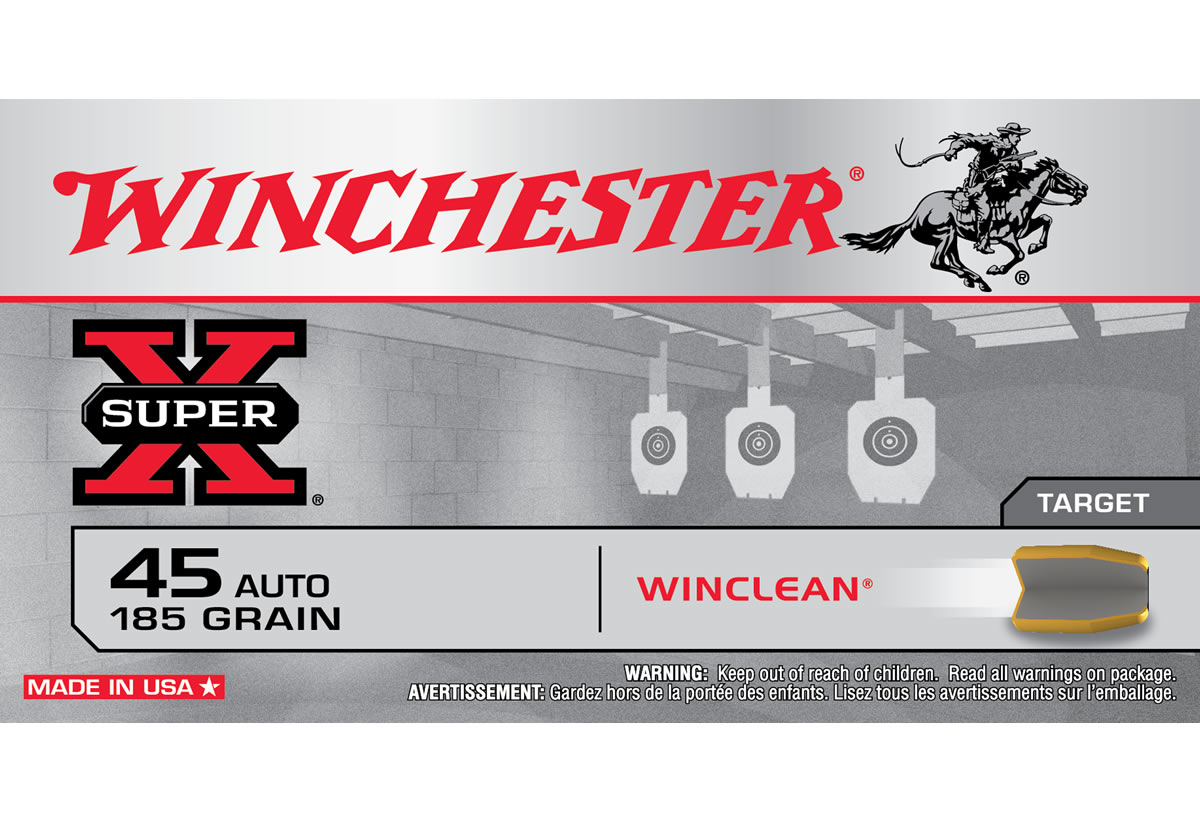 WINCHESTER AMMO 45 Auto 185 gr Winclean BEB Super-X 50/Box