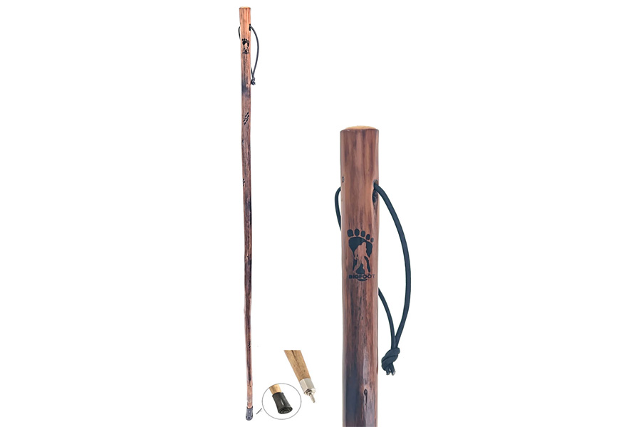 SONA ENTERPRISES 55 Inch Assorted Bigfoot and Walking Feet Printed Hard Pine Wooden Hiking Sticks