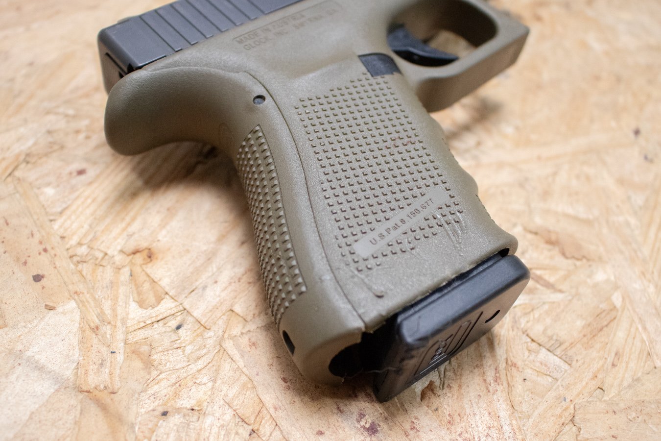 GLOCK 19 Gen4 9mm Police Trade-In Pistol with OD Green Grip Frame