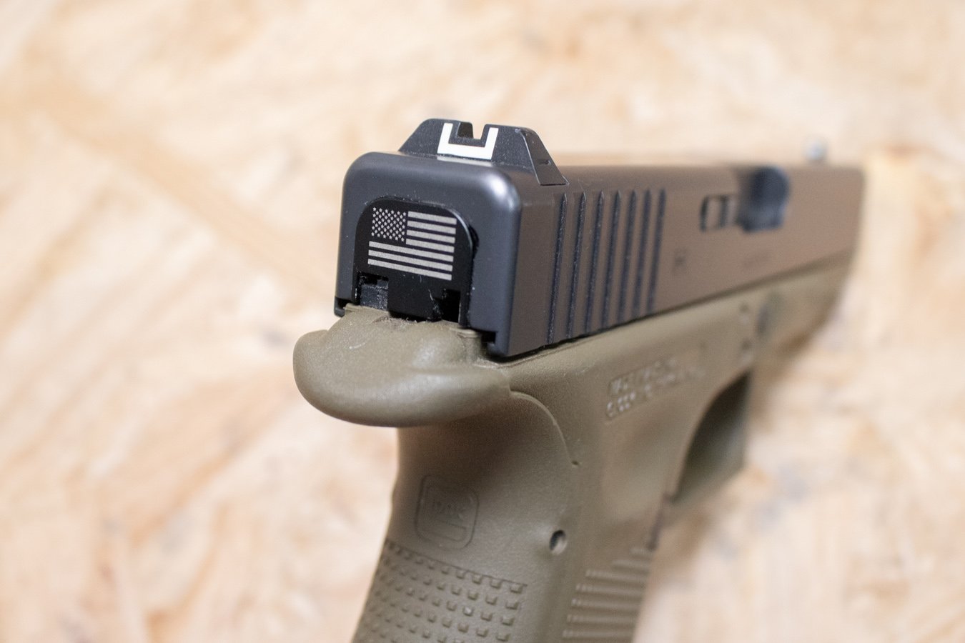 GLOCK 19 Gen4 9mm Police Trade-In Pistol with OD Green Grip Frame