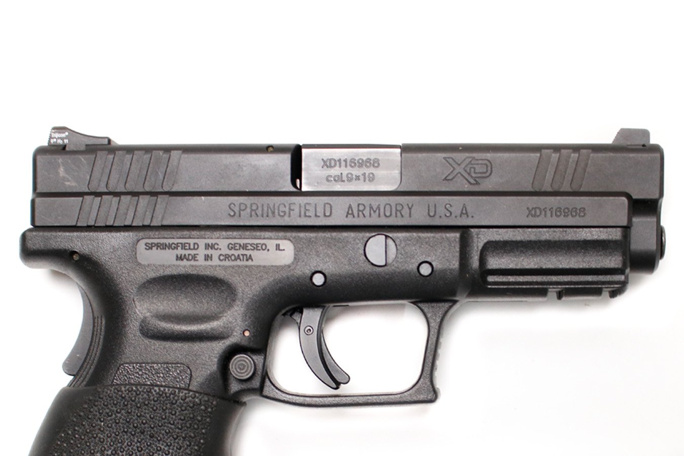 SPRINGFIELD XD-9 9mm Used Police Trade-In Pistol with Two Magazines