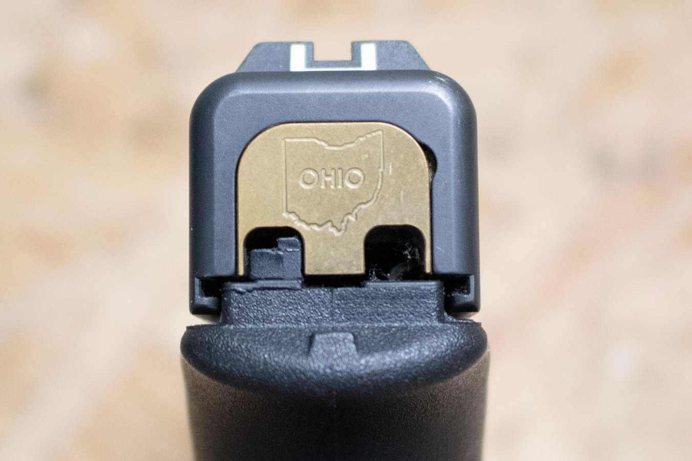 GLOCK 19 Gen4 9mm Police Trade-In Pistol with Gold-Colored Accents