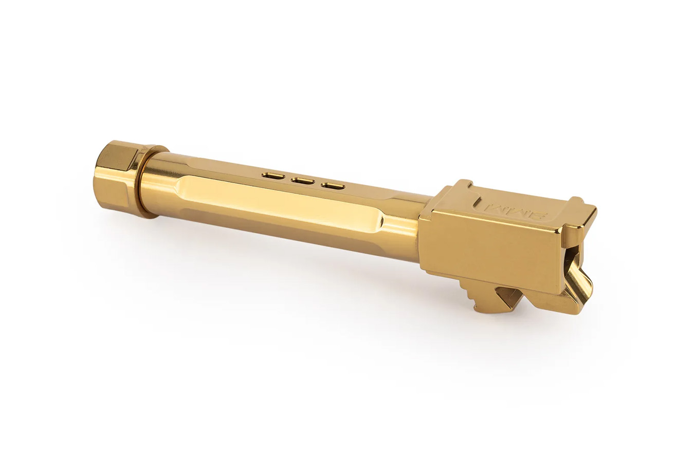 thumbnail interactive-video image 1 of Zaffiri Precision Ported Barrel For Glock 19 Gen 5 - Gold TiN Finish - 9mm 1 of 1