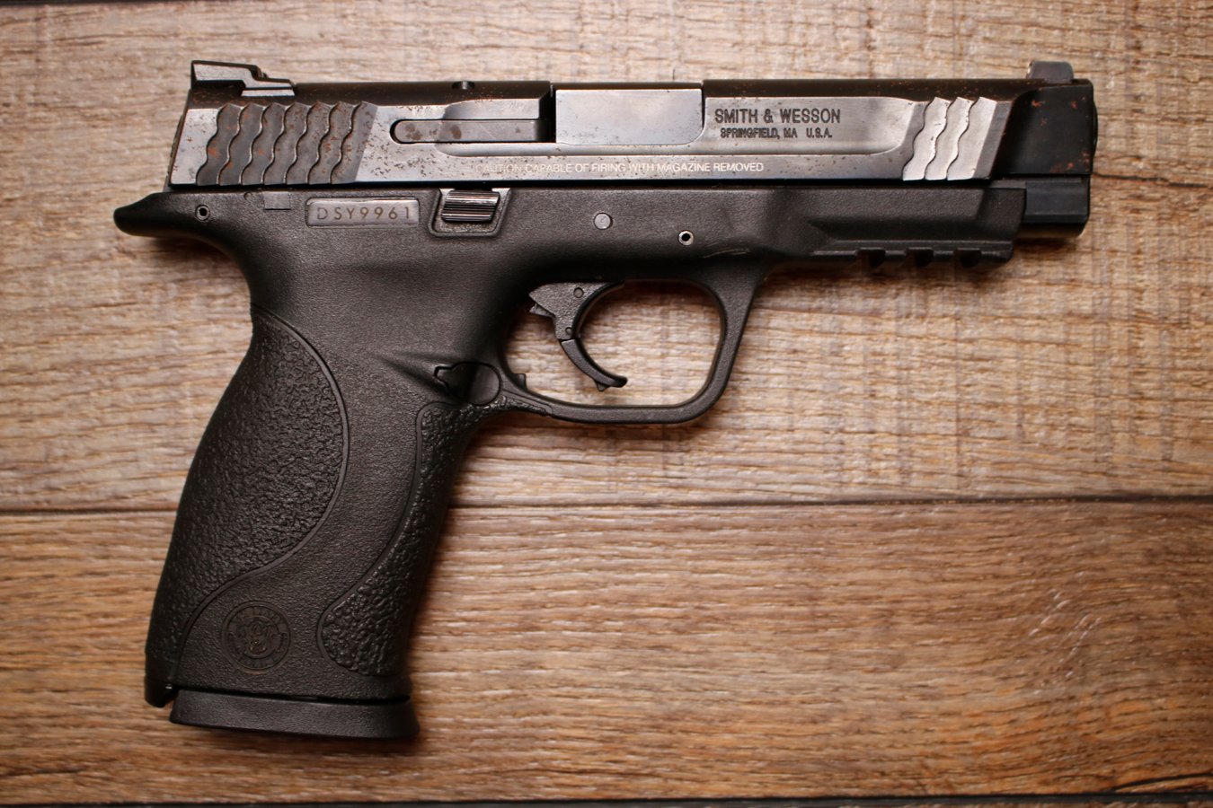 SMITH AND WESSON M&P45 45ACP Police Trade-In Pistol with GCSO Sheriffs Dept Engraving