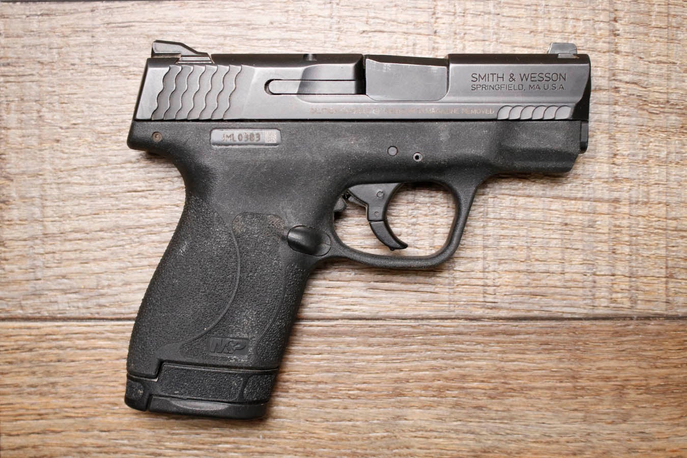 SMITH AND WESSON M&P9 Shield M2.0 9mm Police Trade-In Pistol with Manual Thumb Safety