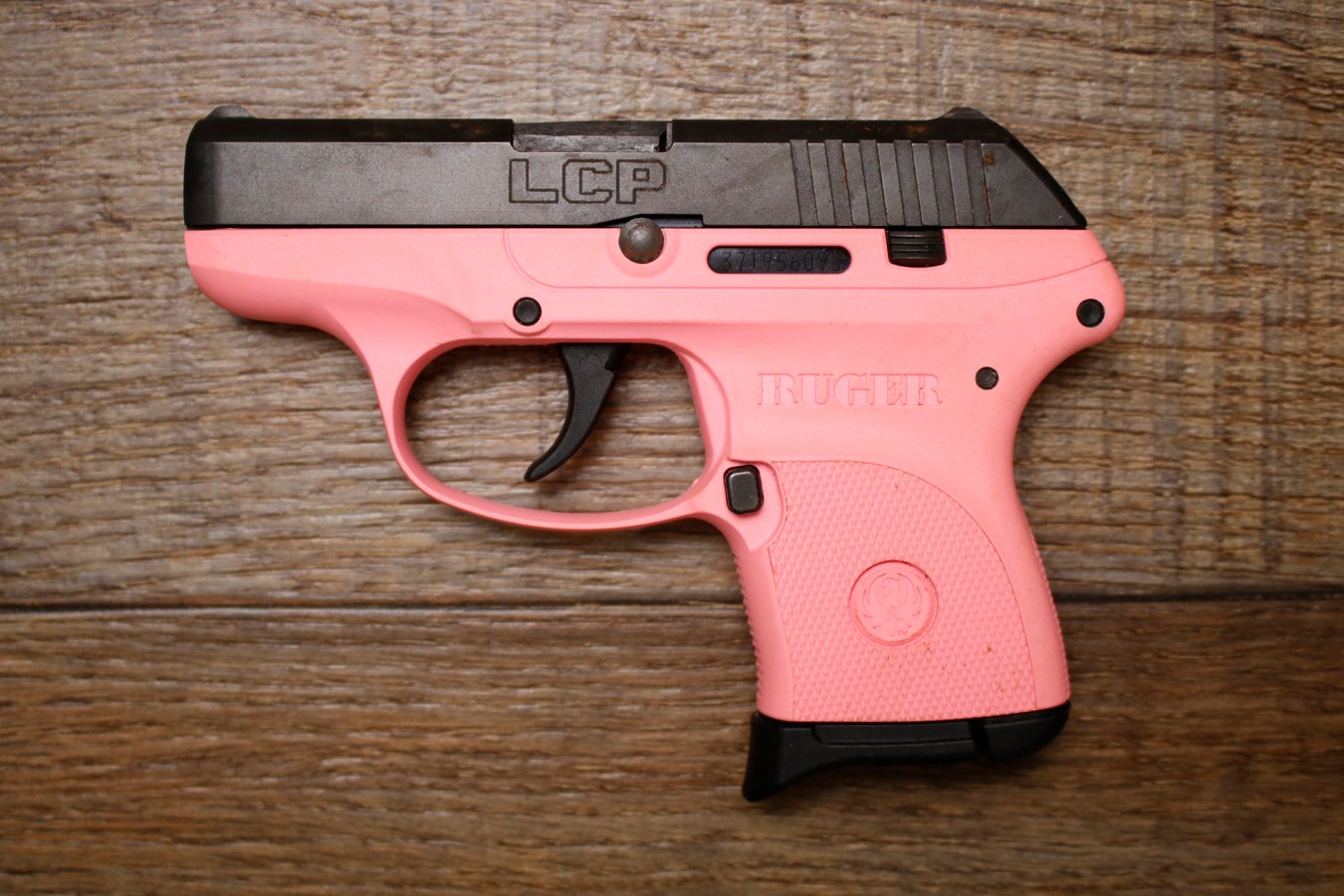 RUGER LCP 380 ACP Police Trade-In Pistol with Pink Frame