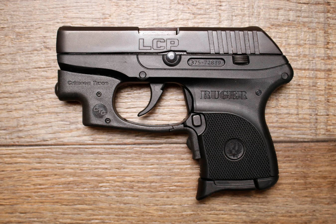 RUGER LCP 380 ACP Police Trade-In Pistol with Crimson Trace Laser