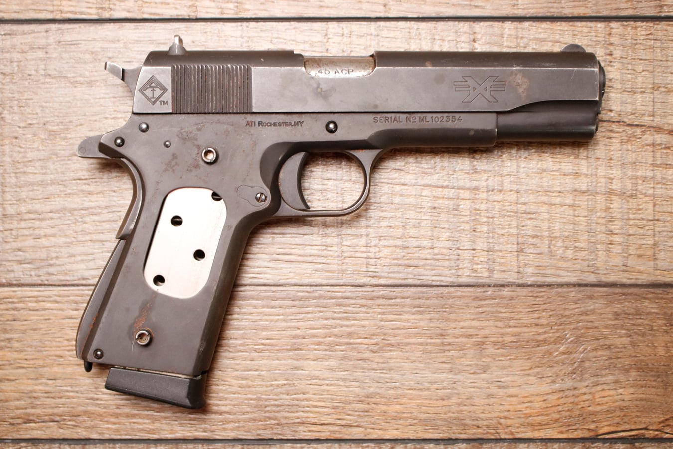 ATI M1911 Military 45 ACP Police Trade-In Pistol (Missing Grips)