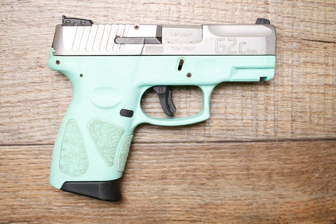 TAURUS G2C 9mm Police Trade-In Pistol with Cyan Grip Frame