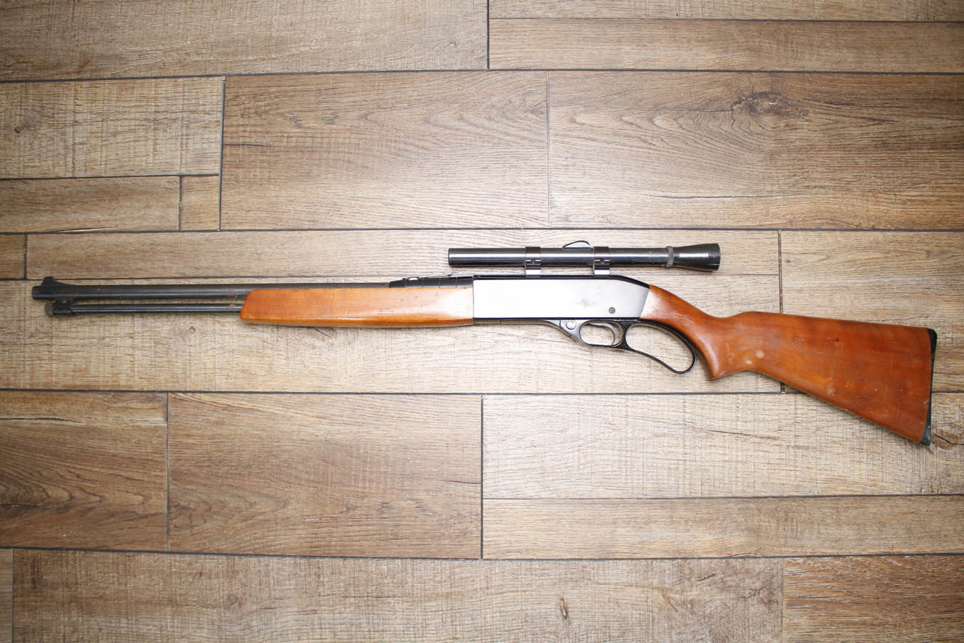SEARS ROEBUCK CO. Model 5 22 S,L,LR Police Trade-In Lever-Action Rifle with Scope