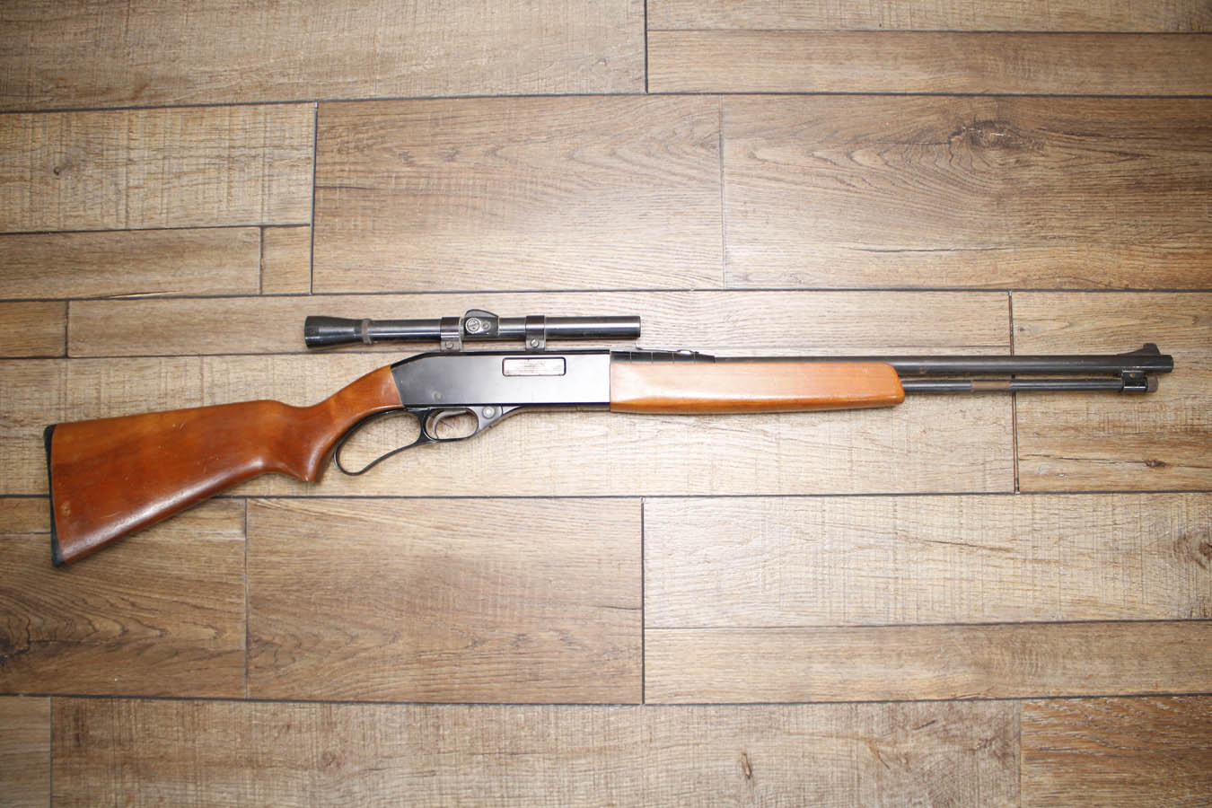 SEARS ROEBUCK CO. Model 5 22 S,L,LR Police Trade-In Lever-Action Rifle with Scope