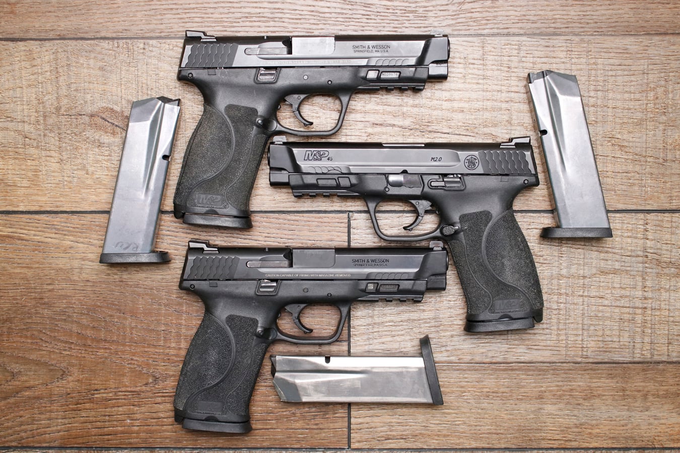 SMITH AND WESSON M&P45 M2.0 45 ACP Police Trade-In Pistols with Night Sights (Good Condition)