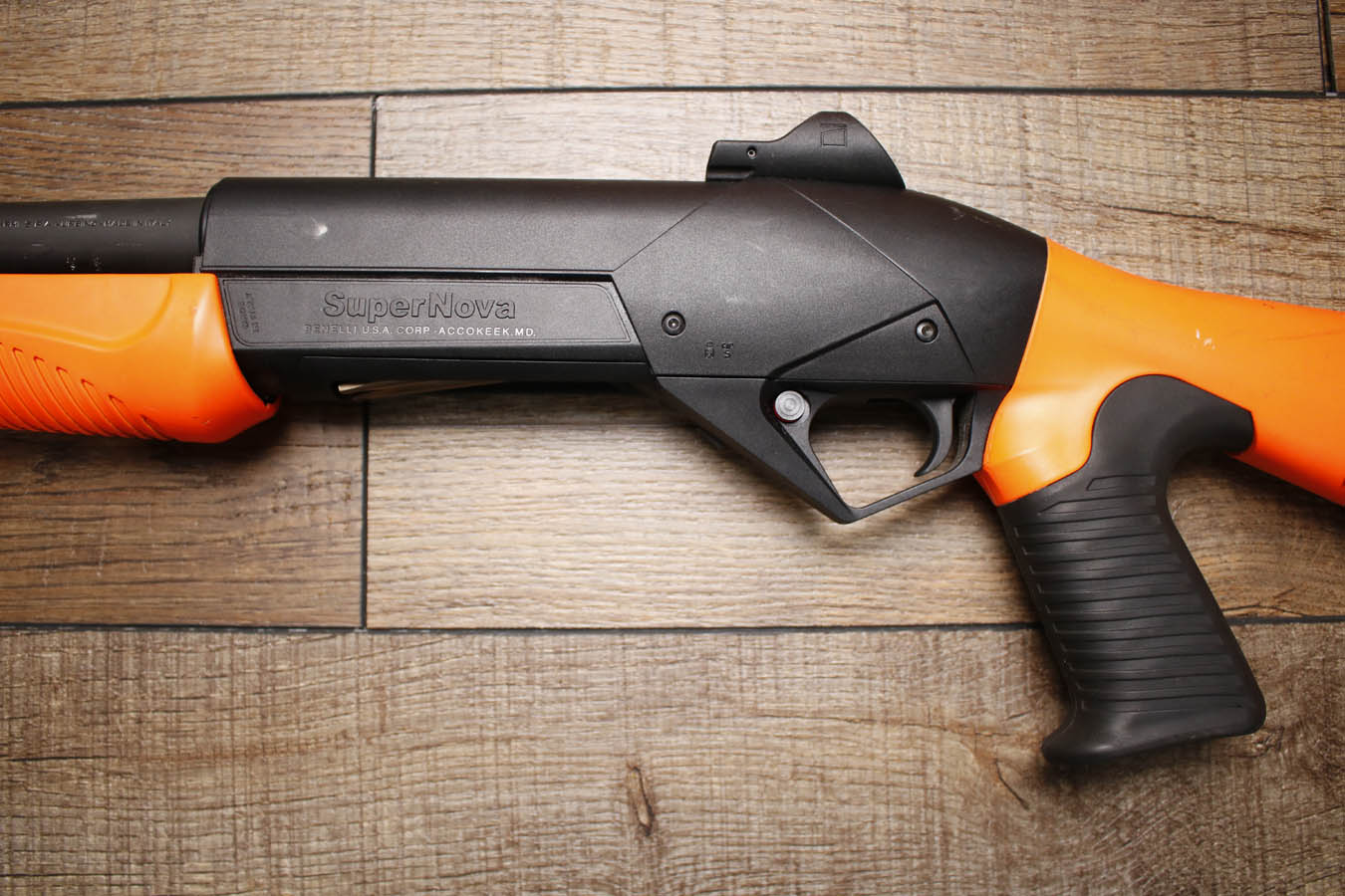 BENELLI SuperNova Tactical 12 Gauge Police Trade-In Shotguns with Ghost Ring Sights and Extended Mag Tube