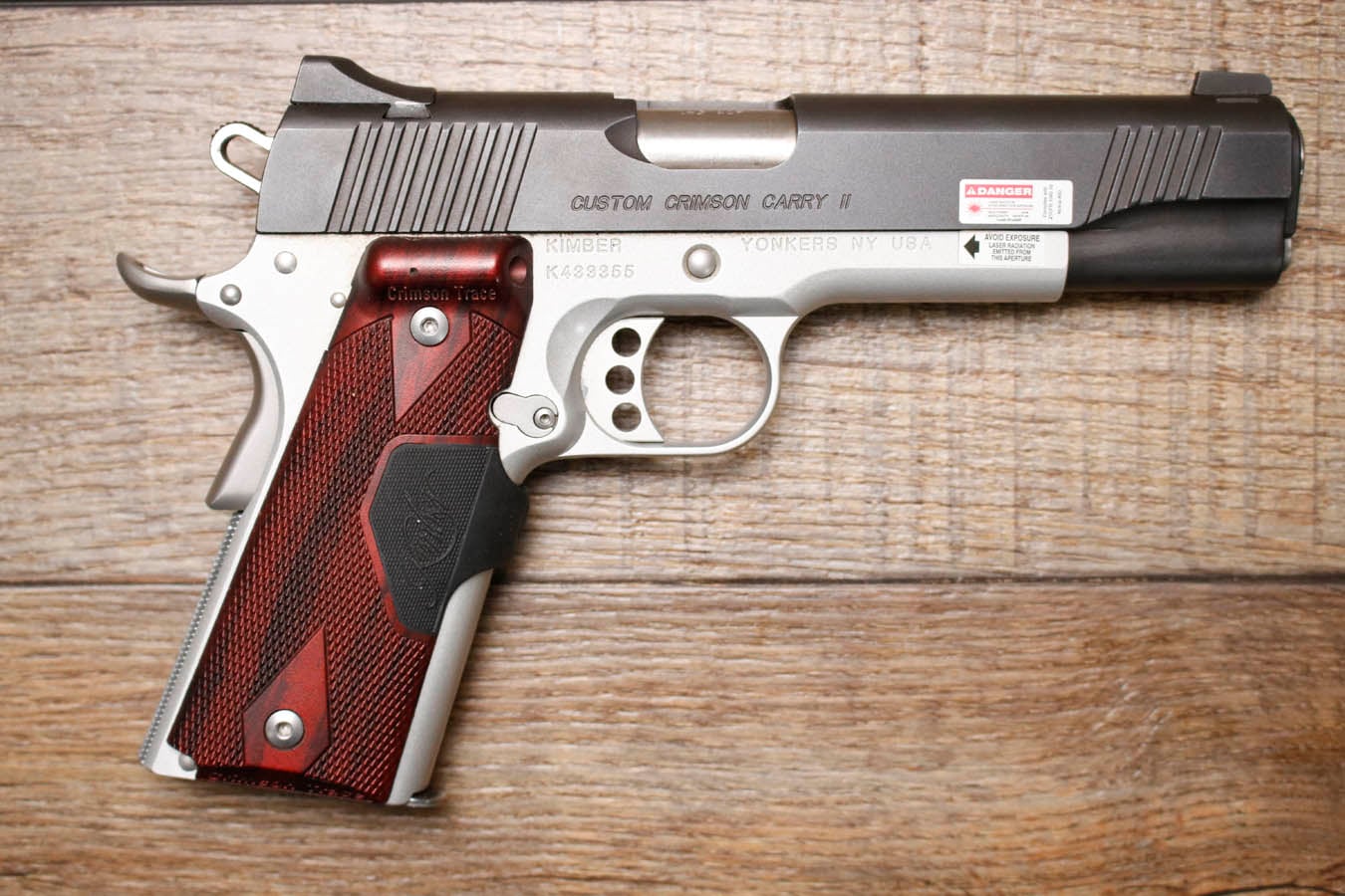KIMBER Custom Crimson Carry II 45 ACP Police Trade-In Pistol with Crimson Trace Grip Laser