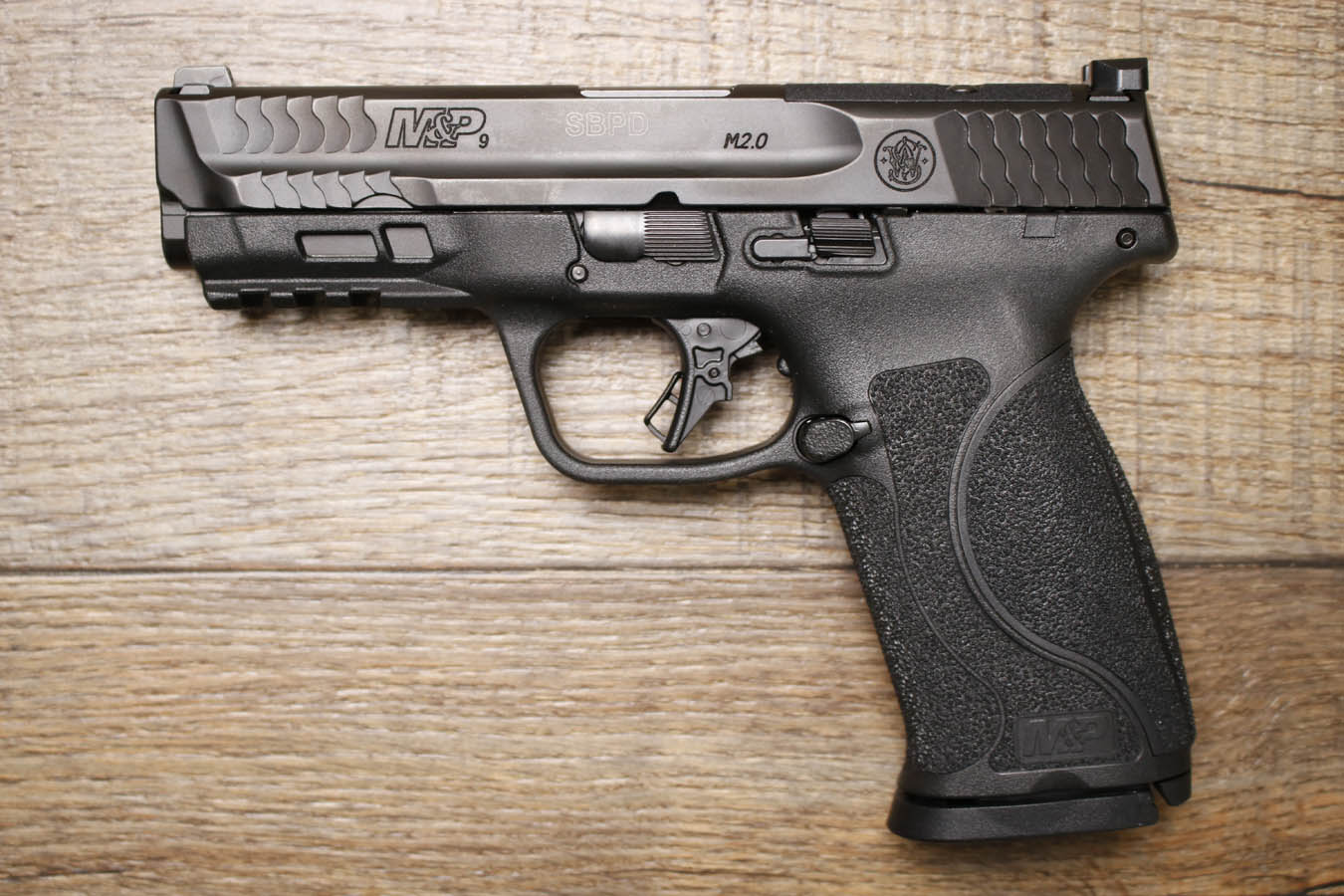 SMITH AND WESSON M&P9 M2.0 Full-Size 9mm Optic Ready Police Trade-in Pistols with South Bend PD Markings (Very Good Condition)