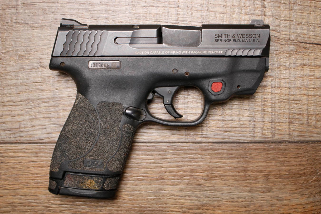 SMITH AND WESSON M&P9 Shield M2.0 9mm Police Trade-In Pistol with Crimson Trace Laser