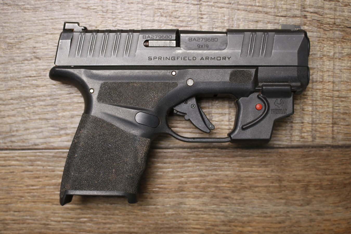 SPRINGFIELD Hellcat 9mm Police Trade-In Pistol with Viridian Laser (No Magazine)