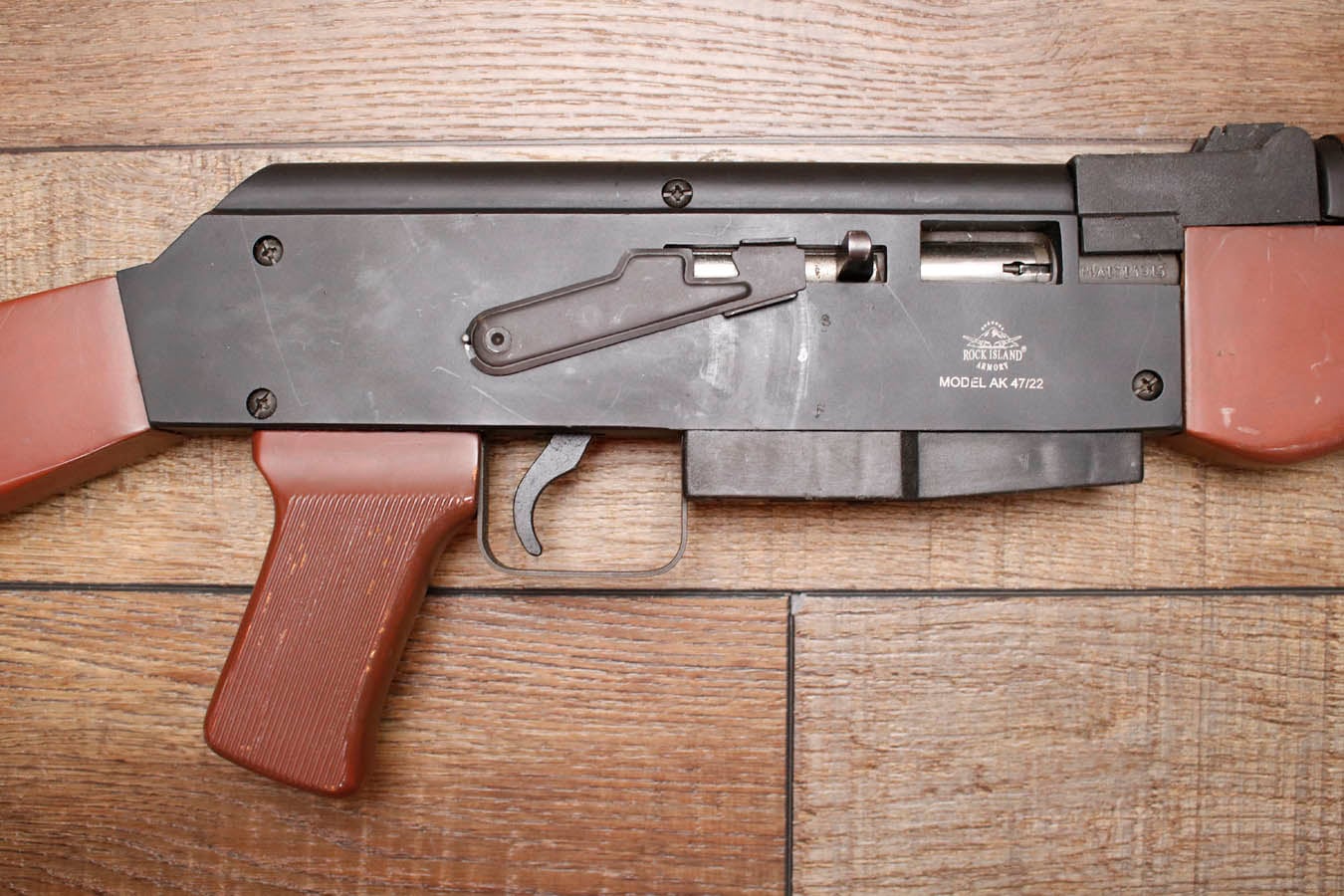 ROCK ISLAND ARMORY AK47/22 22LR Police Trade-In Rifle with Threaded Barrel (No Magazine)