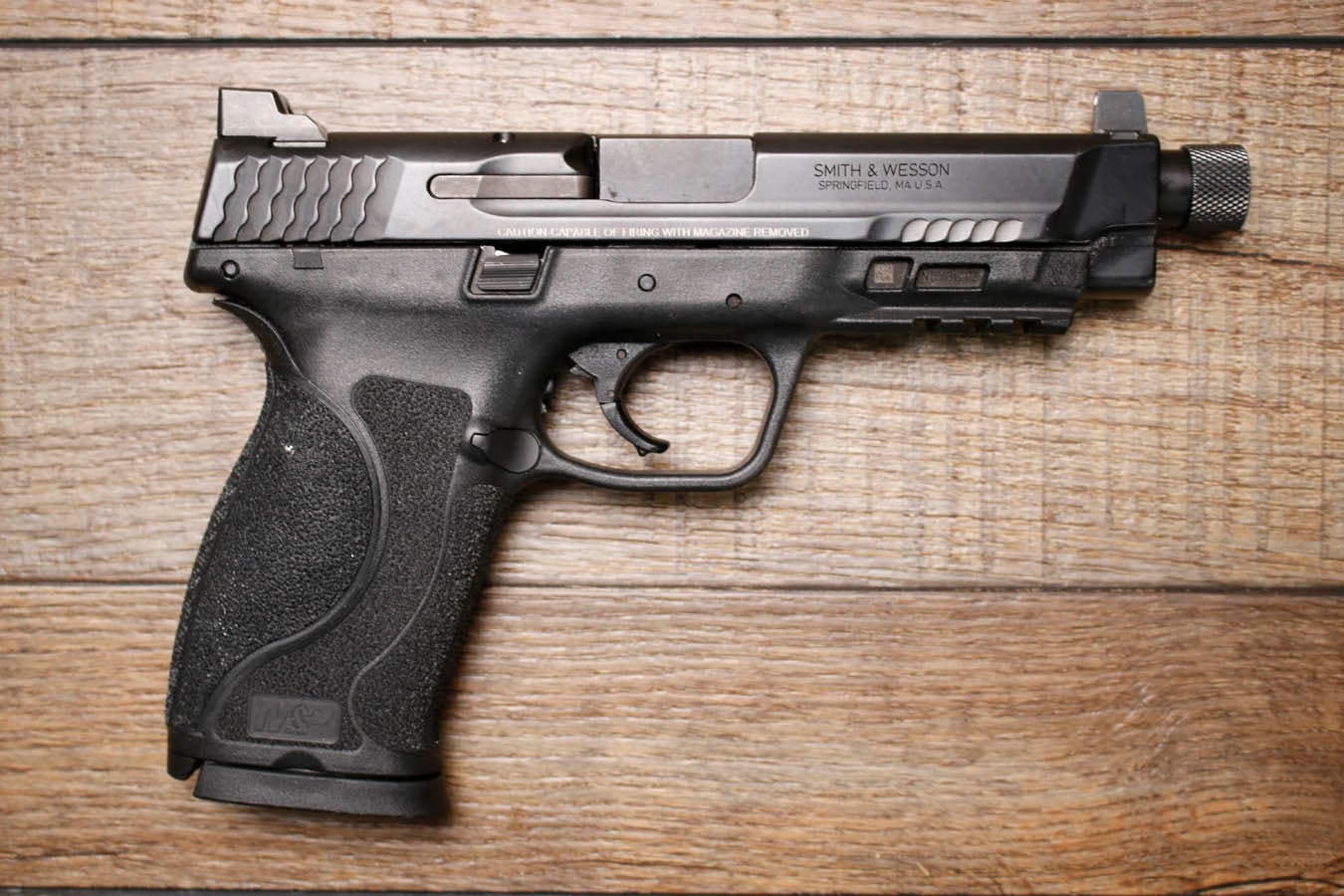 SMITH AND WESSON M&P45 M2.0 45 ACP Police Trade-In Pistol with Threaded Barrel and Two Magazines