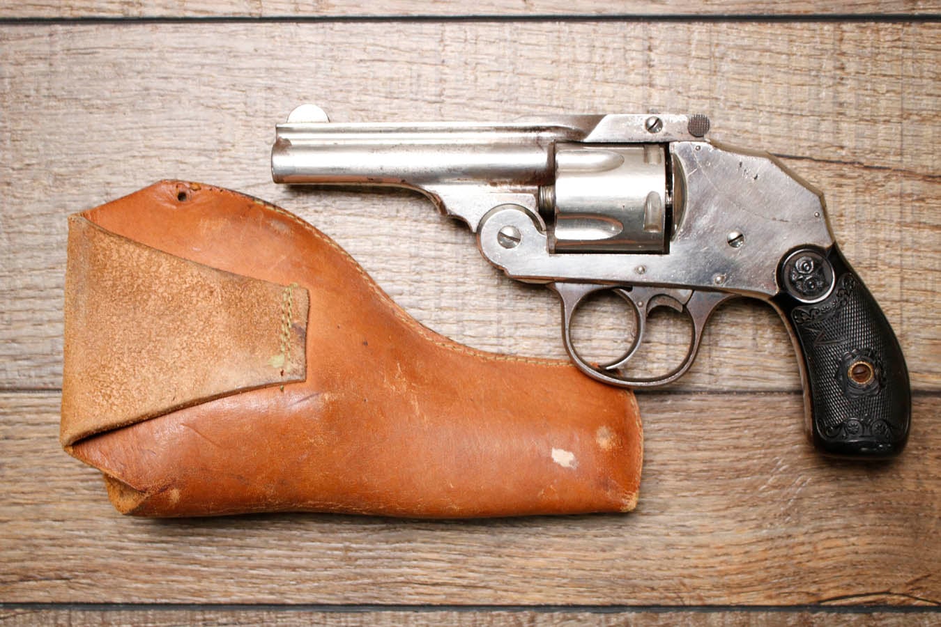 IVER JOHNSON Top-Break 32 ACP Police Trade-In Revolver with Holster