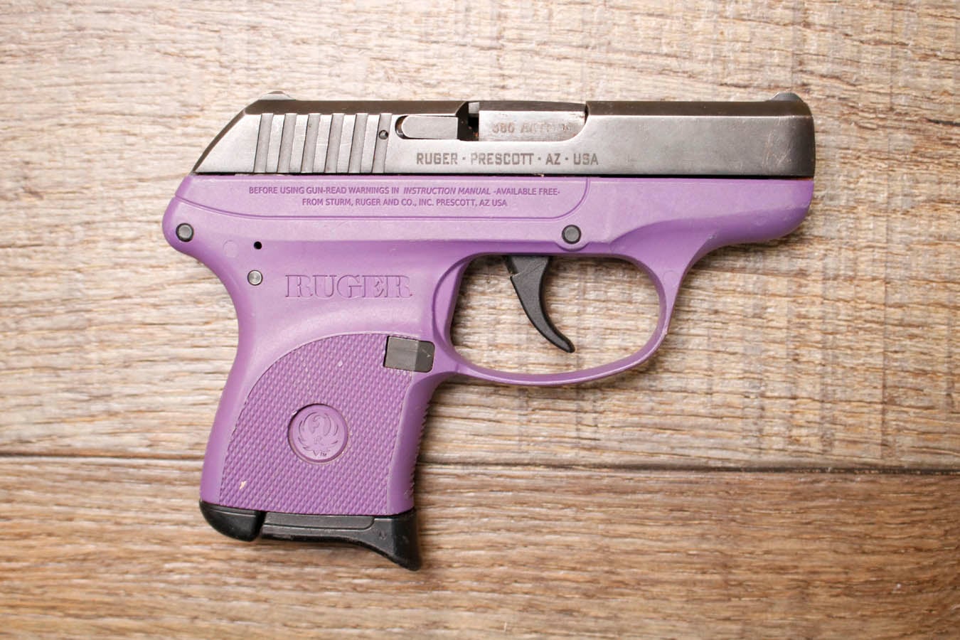 RUGER LCP 380 ACP Police Trade-In Pistol with Lady Lilac Frame