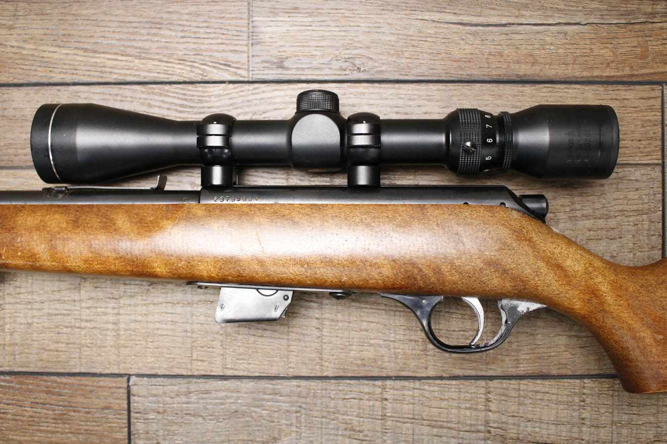 GLENFIELD 25 22 S,L,LR Police Trade-In Rifle with Scope and Two Magazines