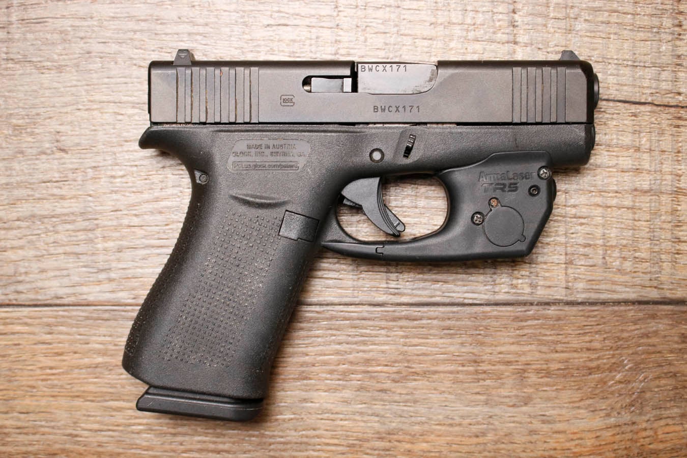 GLOCK 43X 9mm Police Trade-In Pistol with Laser