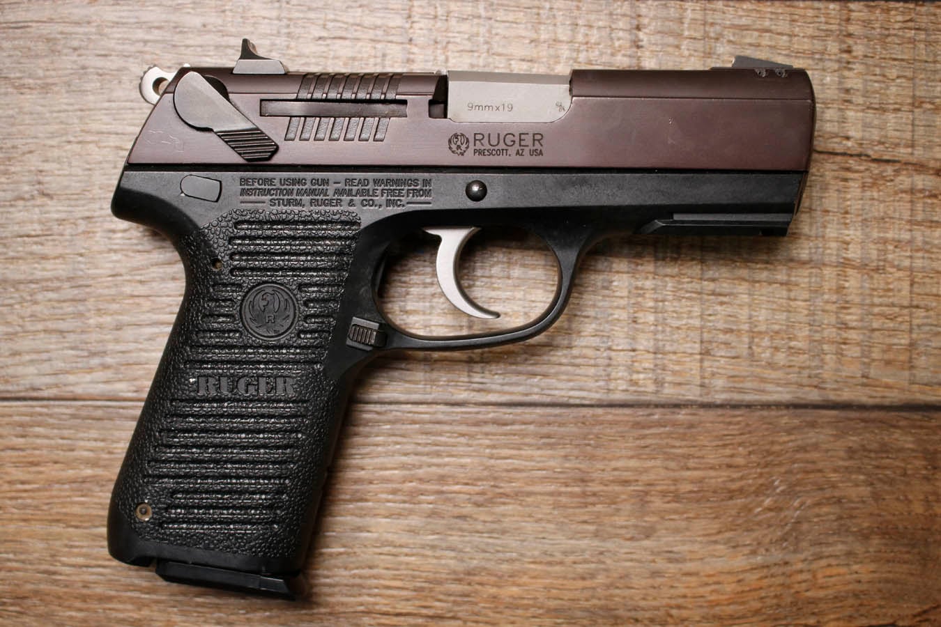 RUGER P95 9mm Police Trade-In Pistol with Holster and Three Magazines