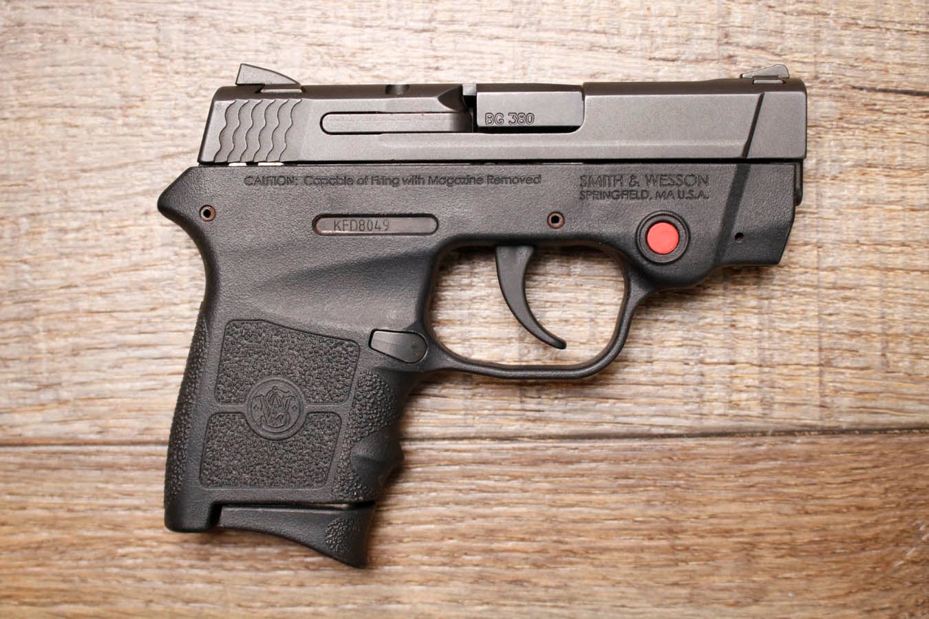 SMITH AND WESSON M&P Bodyguard 380 ACP Police Trade-In Pistol with Crimson Trace Laser