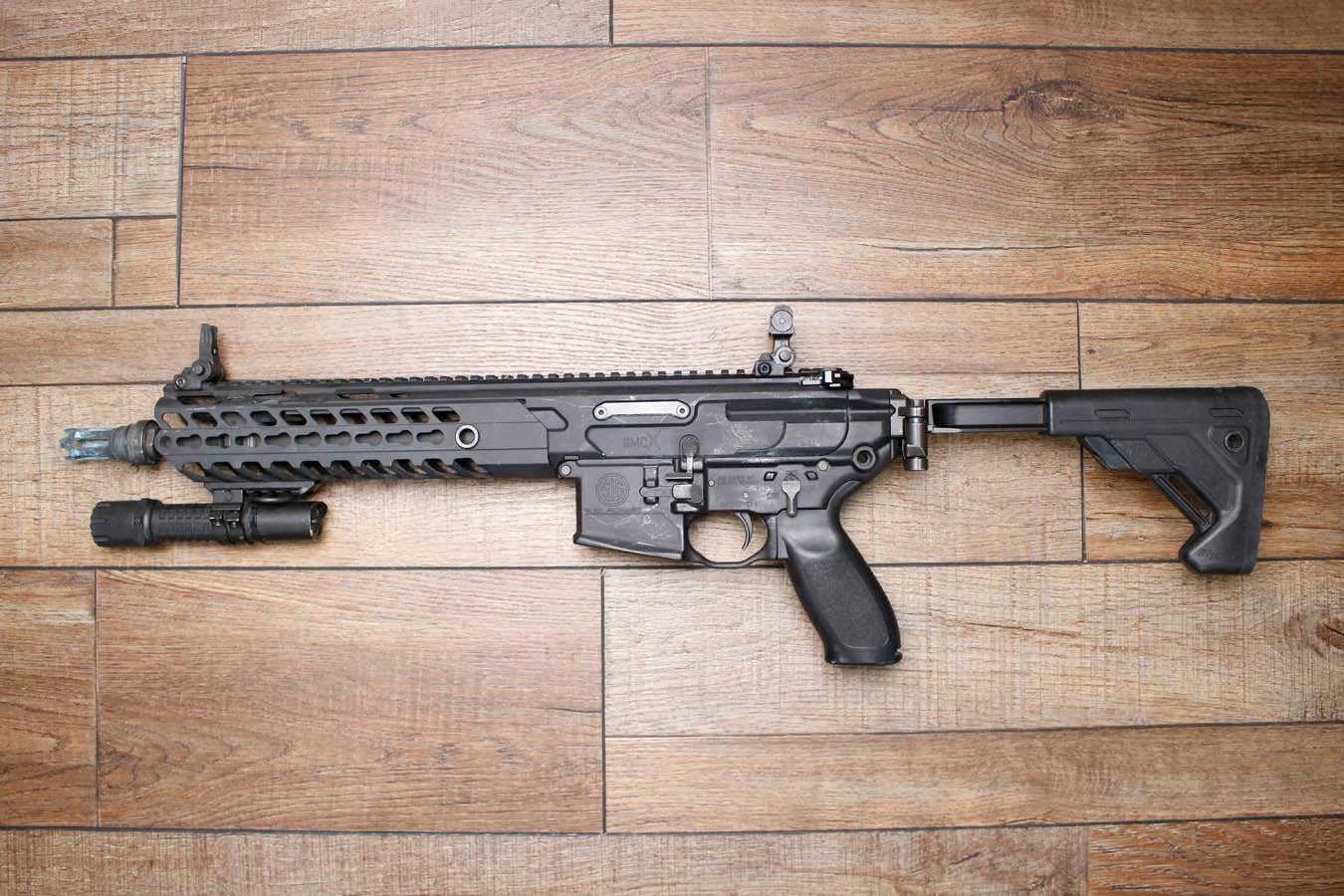 SIG SAUER SIG MCX 5.56mm Police Trade-In NFA Short Barrel Rifle with Folding Stock and Flashlight (No Magazine)