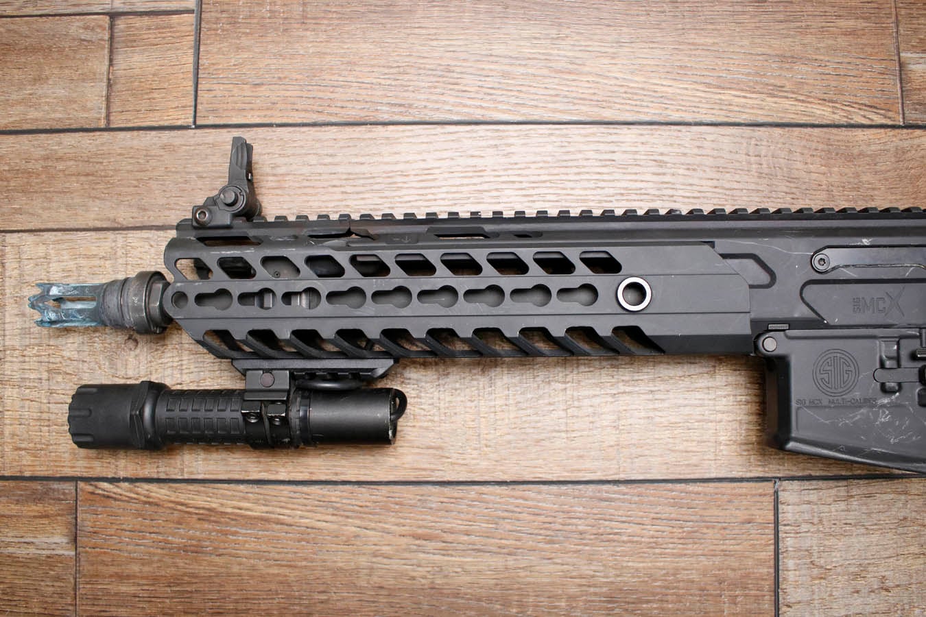 SIG SAUER SIG MCX 5.56mm Police Trade-In NFA Short Barrel Rifle with Folding Stock and Flashlight (No Magazine)