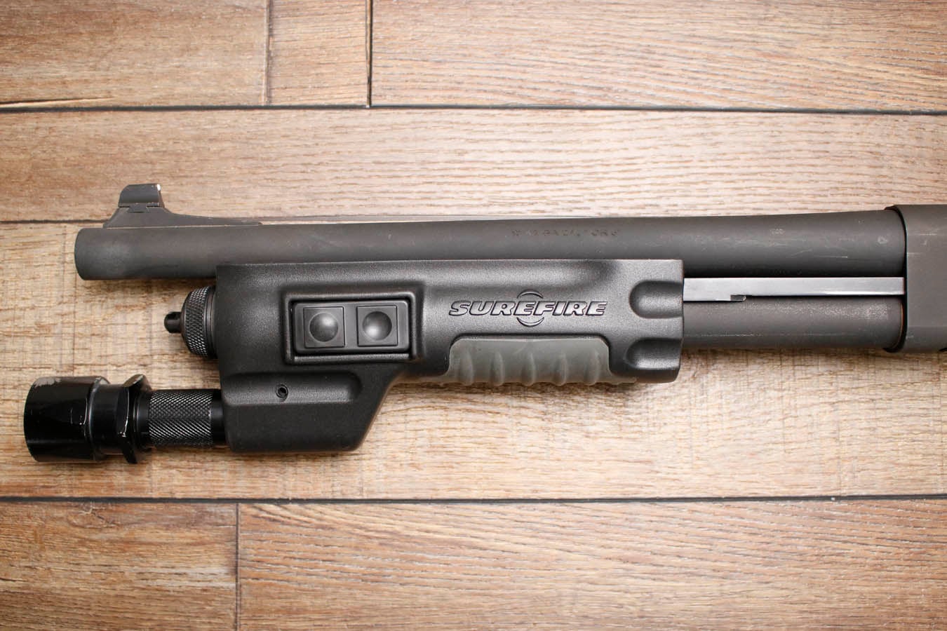 REMINGTON 870 Police Magnum 12GA Police Trade-In NFA Short Barrel Shotgun with Sure Fire Foregrip and Flashlight