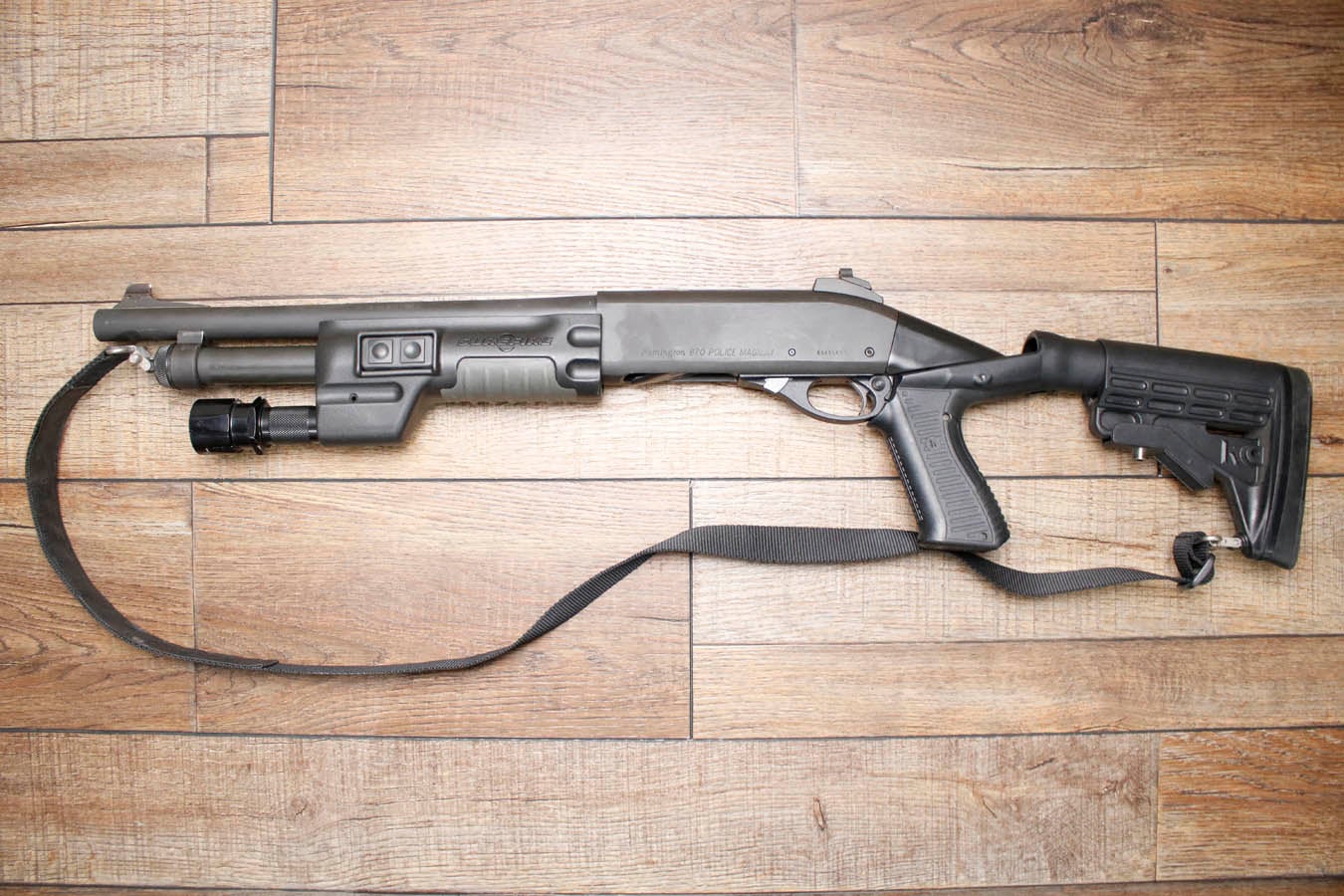 REMINGTON 870 Police Magnum 12GA Police Trade-In NFA Short Barrel Shotgun with Sure Fire Foregrip and Flashlight