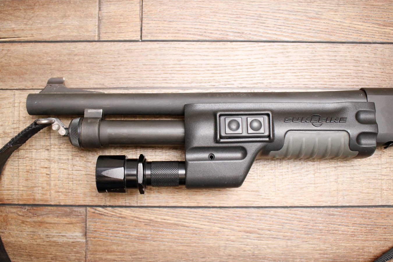 REMINGTON 870 Police Magnum 12GA Police Trade-In NFA Short Barrel Shotgun with Sure Fire Foregrip and Flashlight