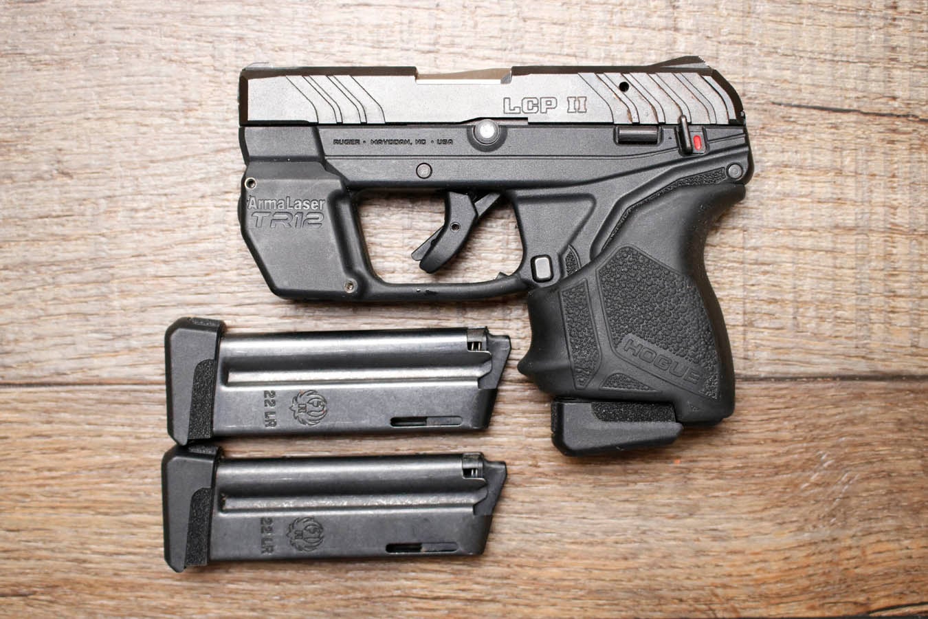 RUGER LCP II 22 LR Police Trade-In Pistol with Laser and Three Magazines