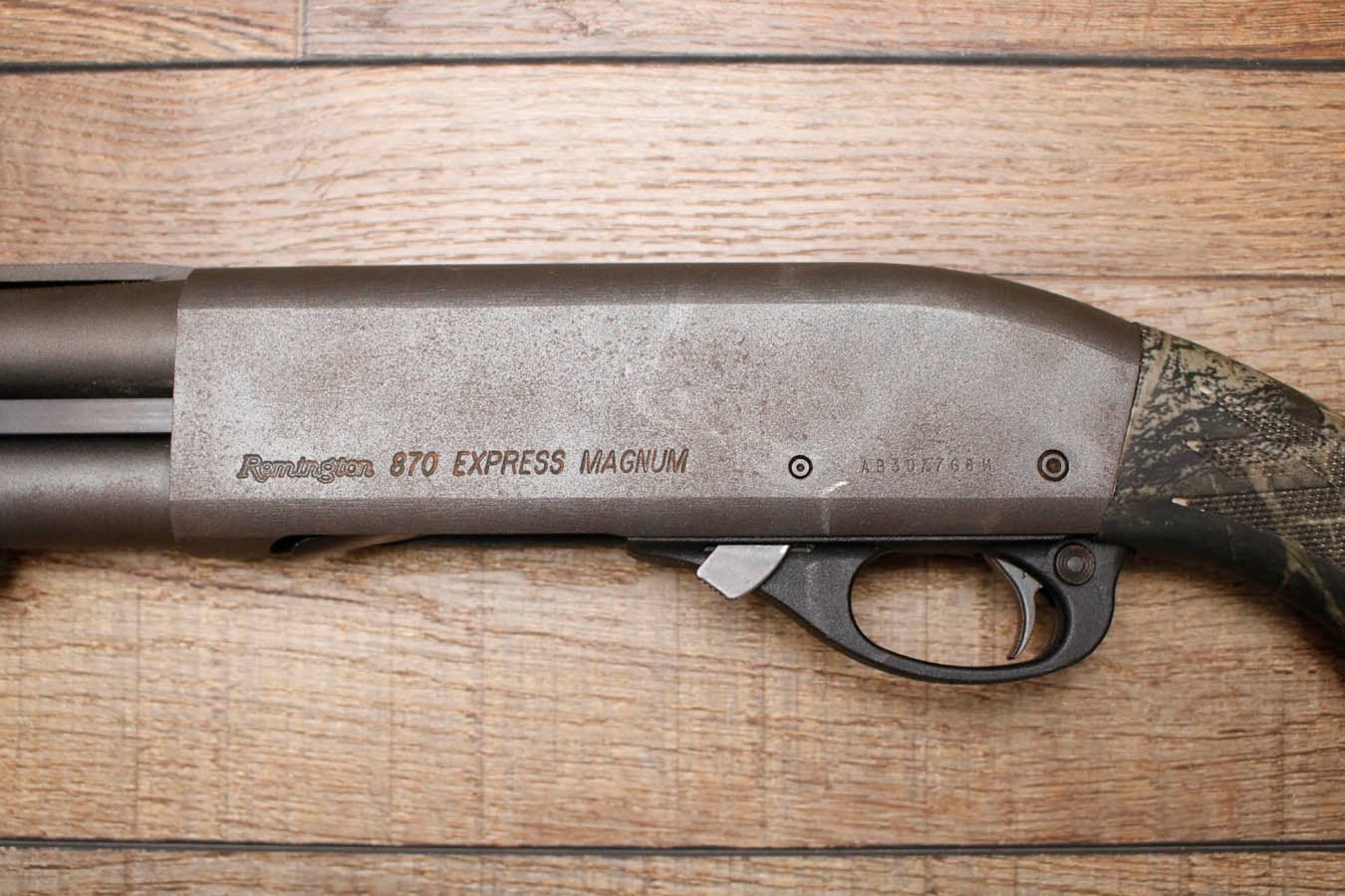 REMINGTON 870 Express Magnum 12GA Police Trade-In Shotgun with Camo Stock