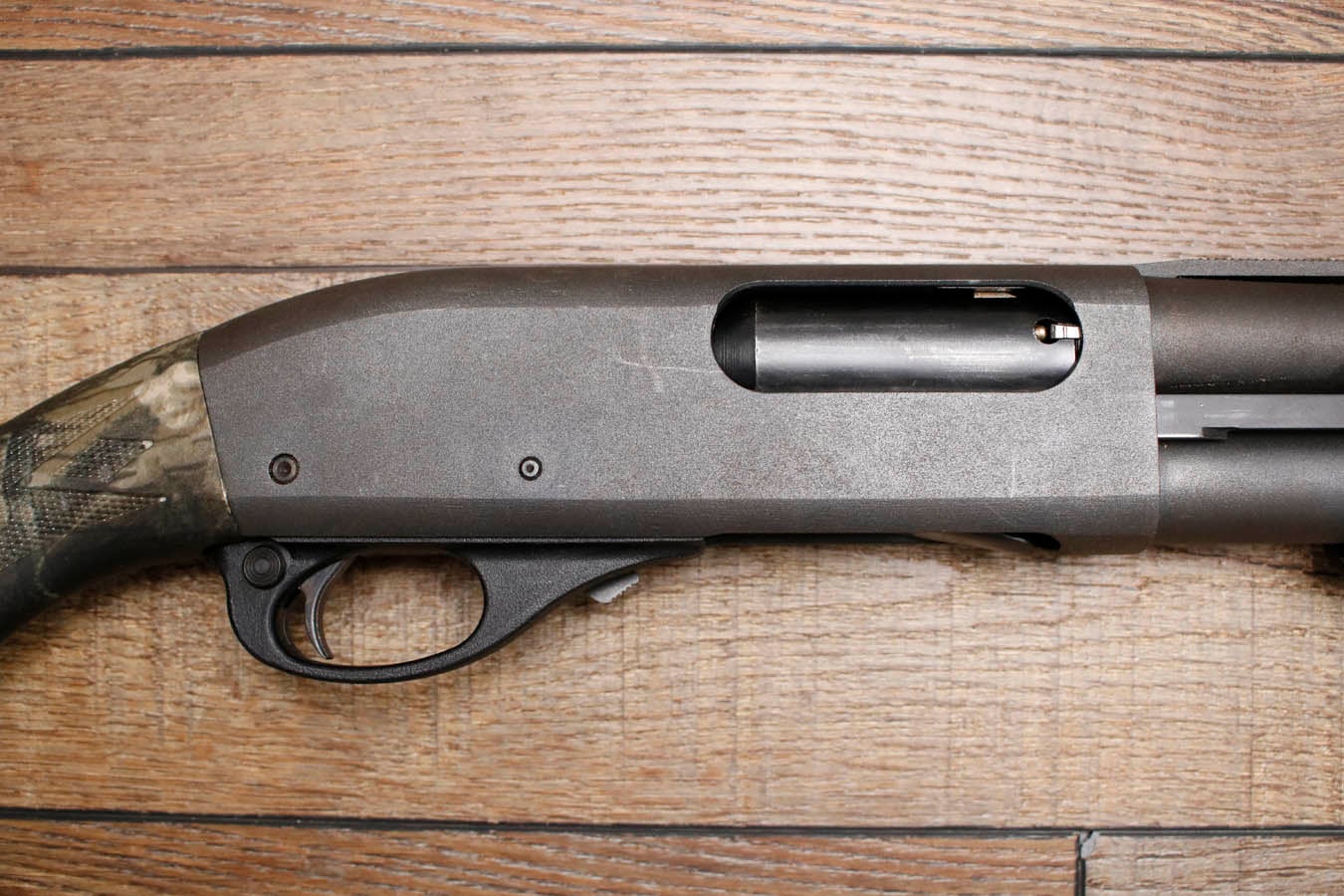 REMINGTON 870 Express Magnum 12GA Police Trade-In Shotgun with Camo Stock
